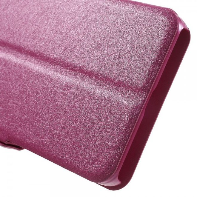 Huawei Honor 7i Leder Case mit zwei Öffnungen und Standfunktion - rosa