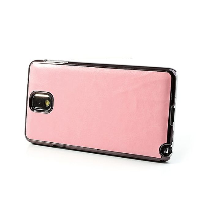 Samsung Galaxy Note 3 Crazy Horse lederüberzogenes Plastik Case - pink
