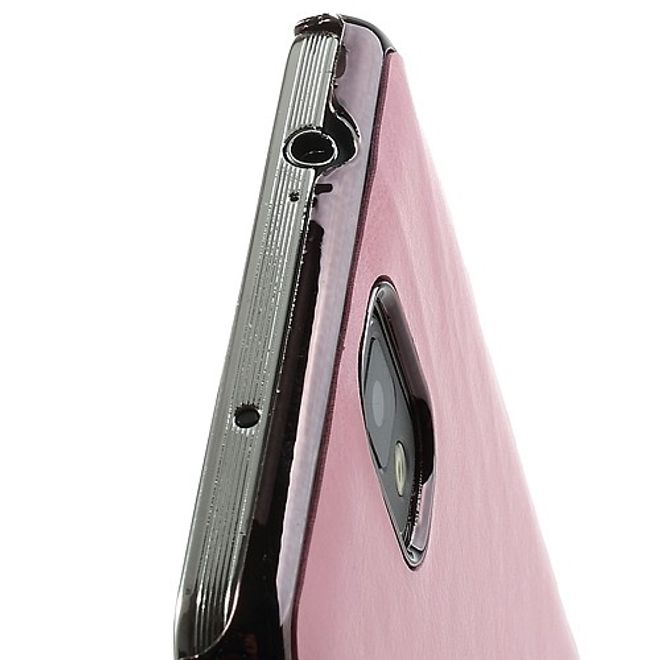 Samsung Galaxy Note 3 Crazy Horse lederüberzogenes Plastik Case - pink