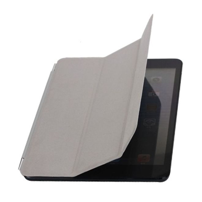 iPad Mini 1/2/3 Leather Case with Front Power Off Function - Grey