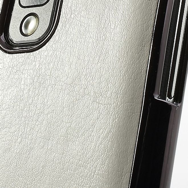 Samsung Galaxy Note 3 Crazy Horse lederüberzogenes Plastik Case - weiss