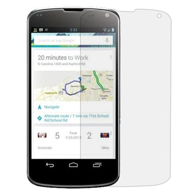 LG Google Nexus 4 Schutzfolie mit Blendschutz Beschichtung