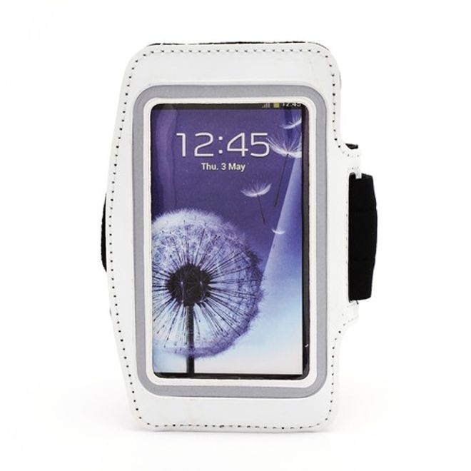 Sport Armband Case fürs Samsung Galaxy S4 - weiss