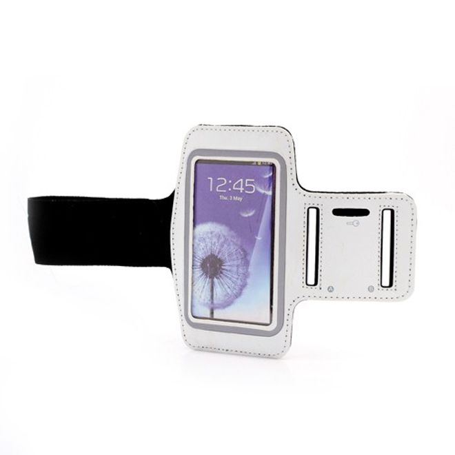 Sport Armband Case fürs Samsung Galaxy S4 - weiss