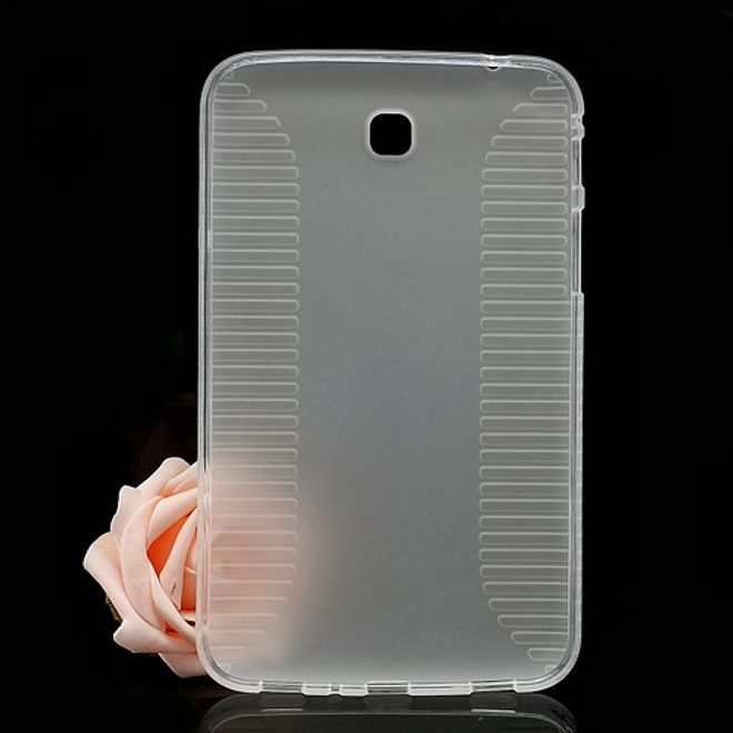 Samsung Galaxy Tab 3 7.0 Anti-Rutsch und elastisches Plastik Case - weiss/transparent