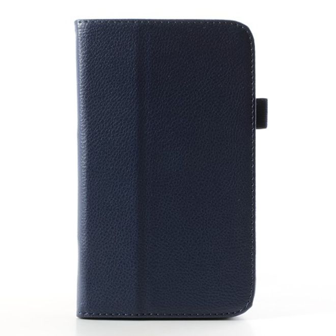 Samsung Galaxy Tab 3 7.0 Litchi-style Leder Case mit Standfunktion - dunkelblau
