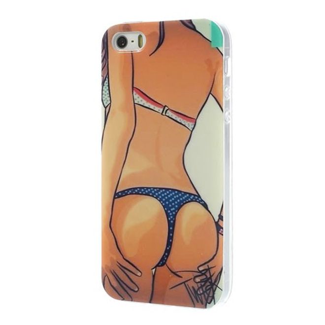 iPhone SE/5S/5 Elastisches Plastik Case mit sexy Girl