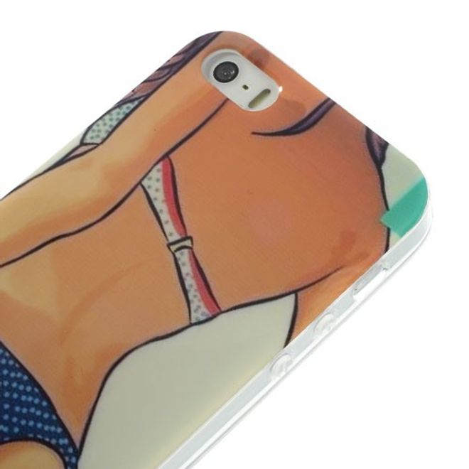 iPhone SE/5S/5 Elastisches Plastik Case mit sexy Girl