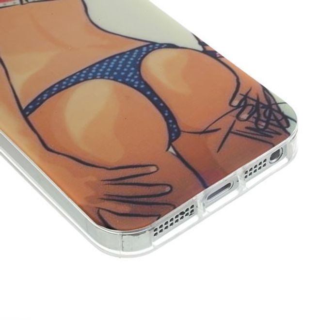 iPhone SE/5S/5 Elastisches Plastik Case mit sexy Girl