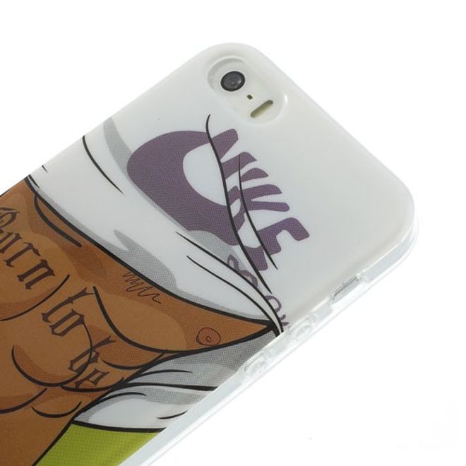 iPhone SE/5S/5 Elastisches Plastik Case mit muskulösem Männerkörper
