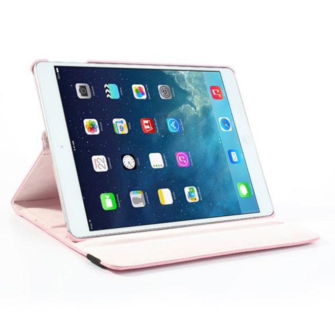 iPad Air Schutzhülle - Bookcover aus Kunstleder - 360° Rotationsmöglichkeit - rosa