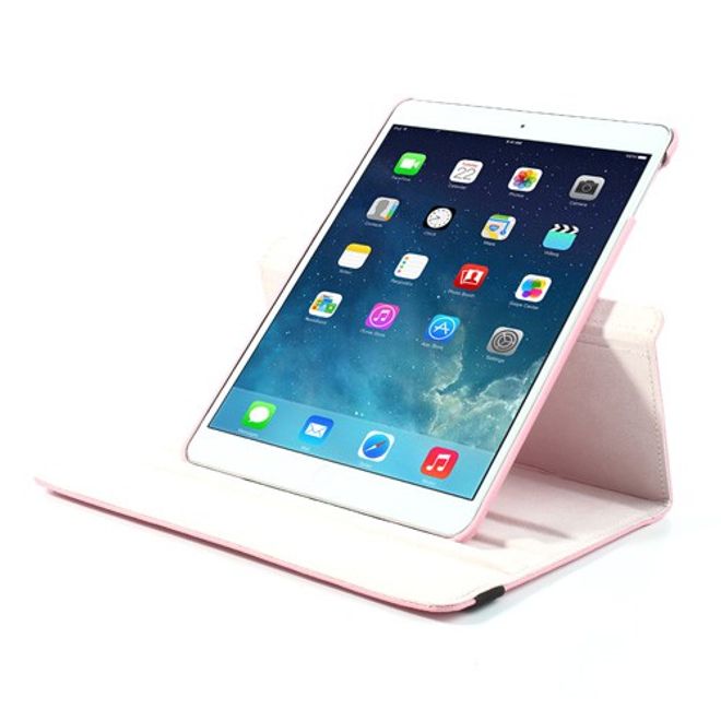 iPad Air Schutzhülle - Bookcover aus Kunstleder - 360° Rotationsmöglichkeit - rosa