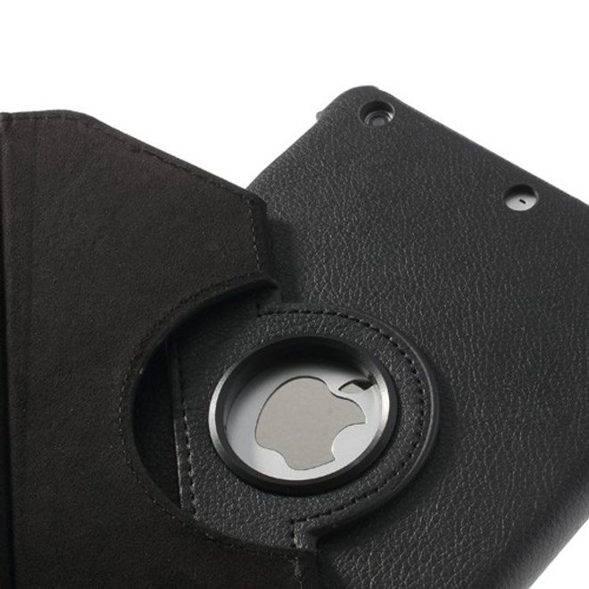 Étui de protection pour iPad Mini 1/2/3 - Couverture en similicuir - Rotation à 360° - Noir