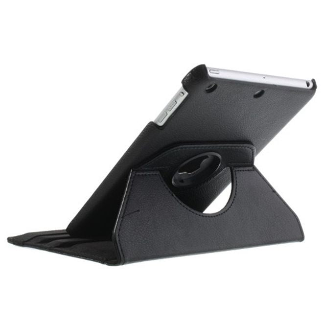 Étui de protection pour iPad Mini 1/2/3 - Couverture en similicuir - Rotation à 360° - Noir