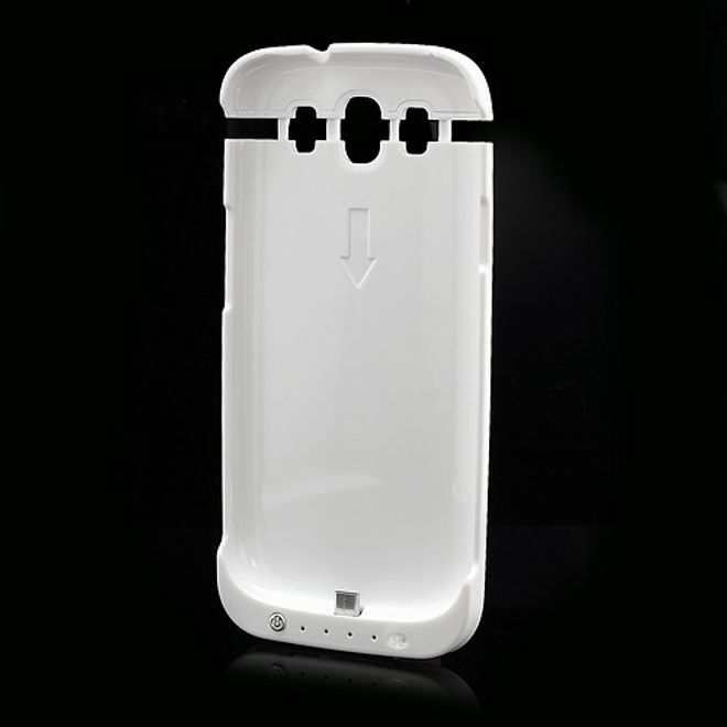 Samsung Galaxy S3 Akku Case 3200mAh mit Standfunktion - weiss