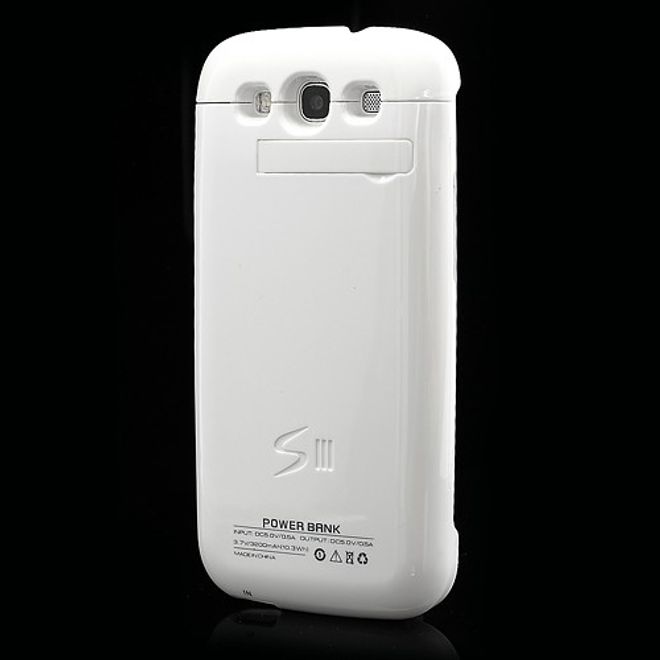 Samsung Galaxy S3 Akku Case 3200mAh mit Standfunktion - weiss