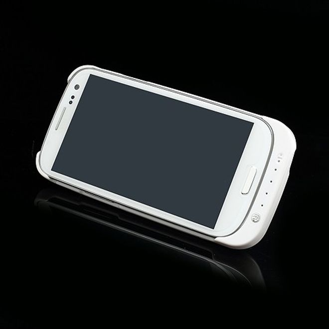 Samsung Galaxy S3 Akku Case 3200mAh mit Standfunktion - weiss