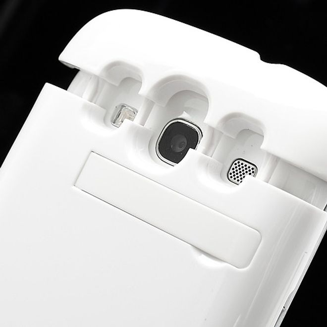 Samsung Galaxy S3 Akku Case 3200mAh mit Standfunktion - weiss