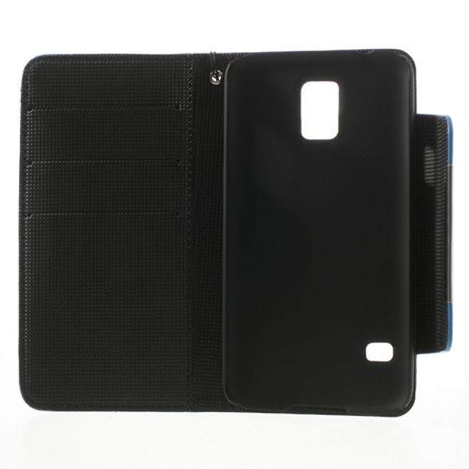 Samsung Galaxy S5 Mattes Leder Case - blau