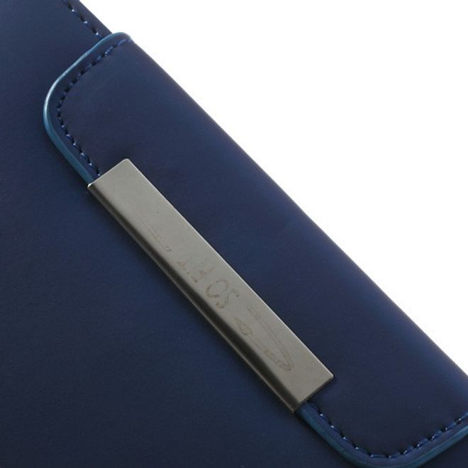 Samsung Galaxy S5 Mattes Leder Case - blau