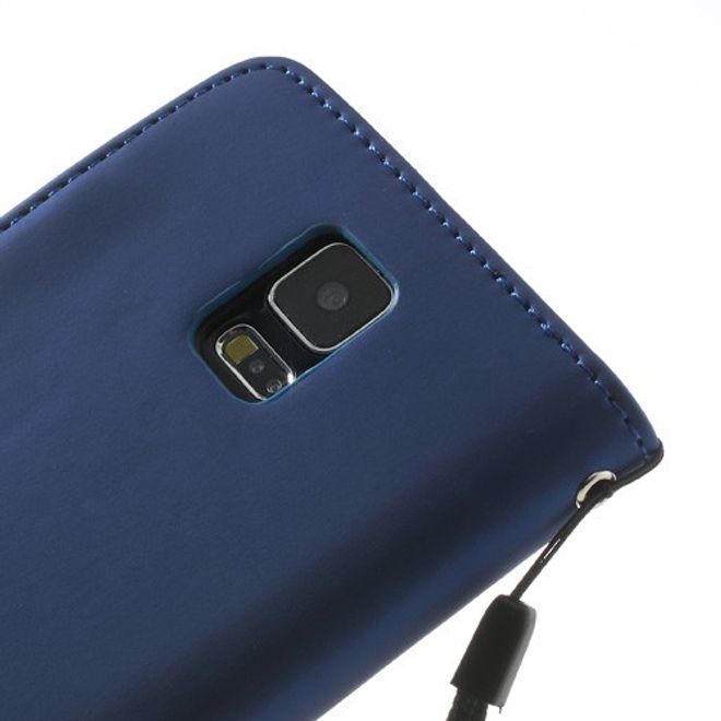 Samsung Galaxy S5 Mattes Leder Case - blau
