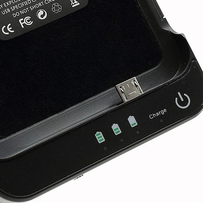 HTC One Texturiertes Batterie Case 3800mAh - schwarz