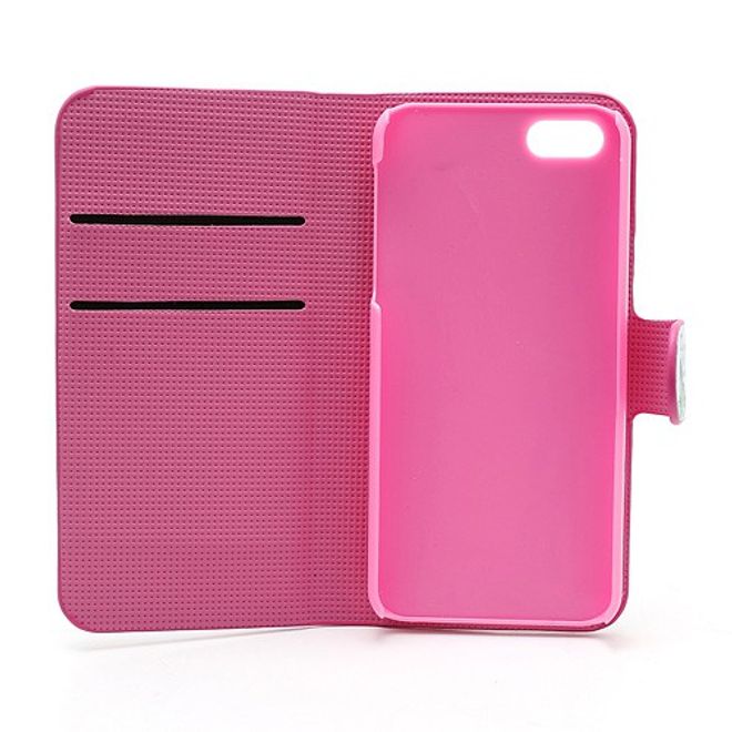Étui magnétique en cuir pour iPhone SE/5S/5 avec papillons et motifs colorés