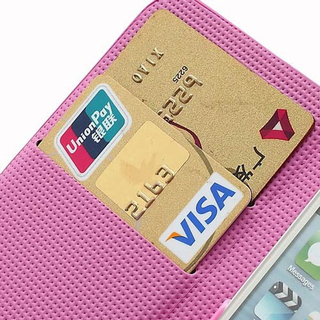 Étui magnétique en cuir pour iPhone SE/5S/5 avec papillons et motifs colorés