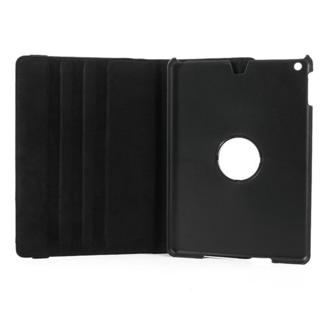 iPad Air Leather Smart Case, 360° rotatable with lithograph pattern and stand function - black
