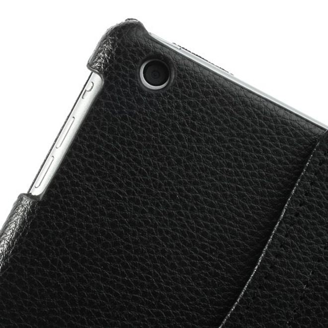 iPad Air Leather Smart Case, 360° rotatable with lithograph pattern and stand function - black