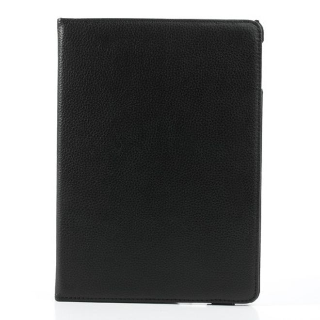 iPad Air Leather Smart Case, 360° rotatable with lithograph pattern and stand function - black
