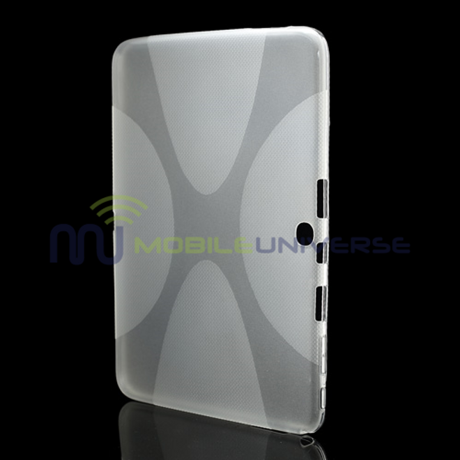 Samsung Galaxy Tab 3 10.1 Elastisches Plastik Case X-Shape - grau