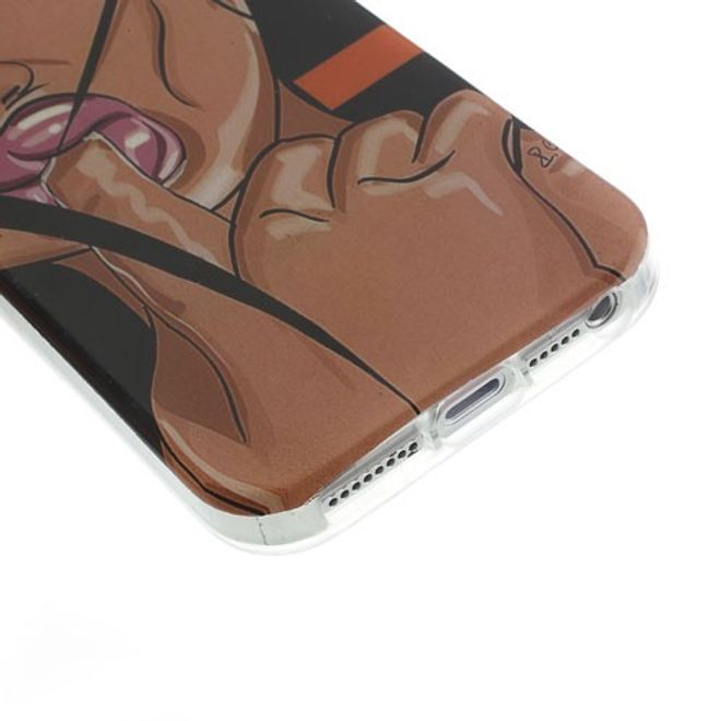 iPhone SE/5S/5 Elastic Plastic Case with Woman with Finger in Mouth