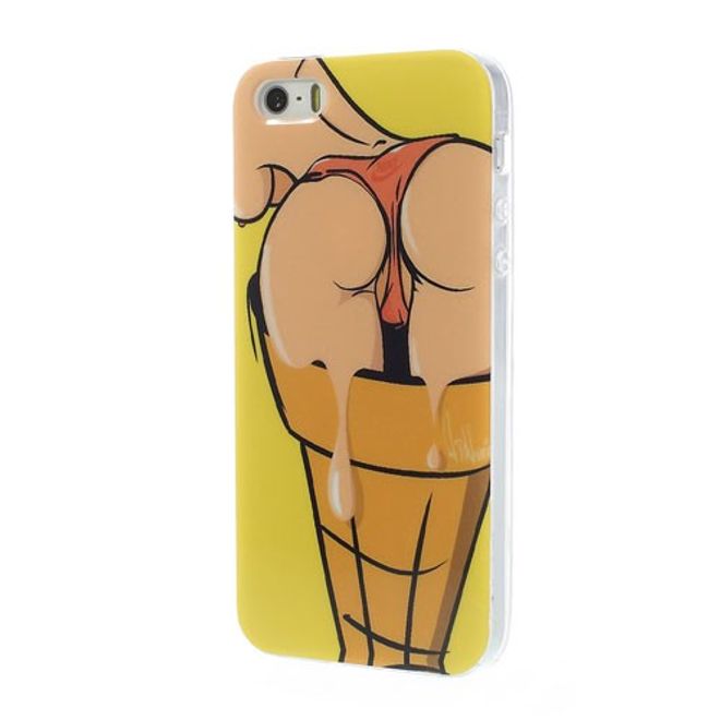 iPhone SE/5S/5 Elastic Plastic Case with Woman's Buttocks