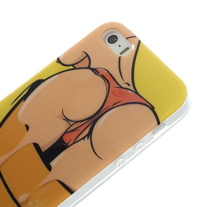 iPhone SE/5S/5 Elastic Plastic Case with Woman's Buttocks