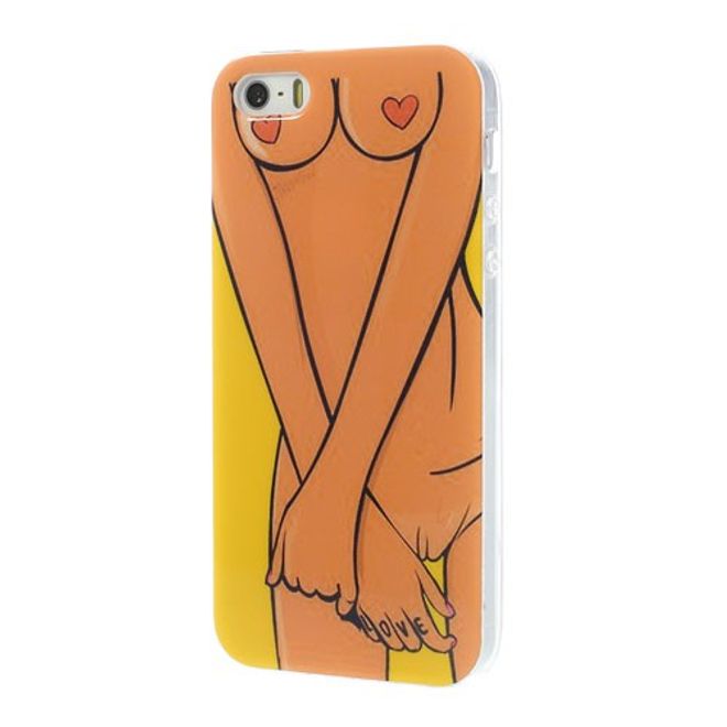 iPhone SE/5S/5 Elastisches Plastik Case mit sexy Frauenkörper