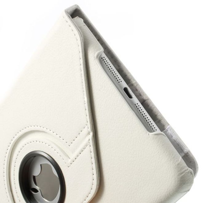 iPad Mini 1/2/3 Smart Leather Case 360° rotatable with stand function - white