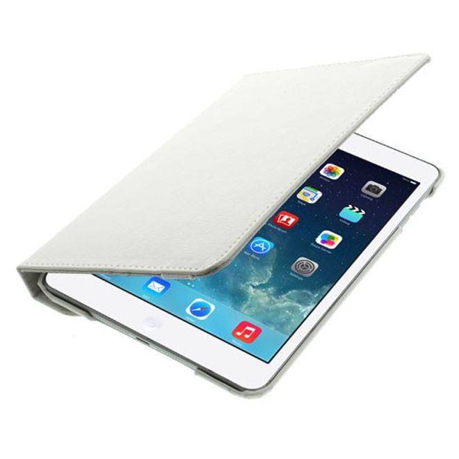 iPad Mini 1/2/3 Smart Leather Case 360° rotatable with stand function - white