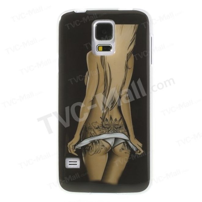 Samsung Galaxy S5 Elastisches Plastik Case mit Girl mit Tattoos