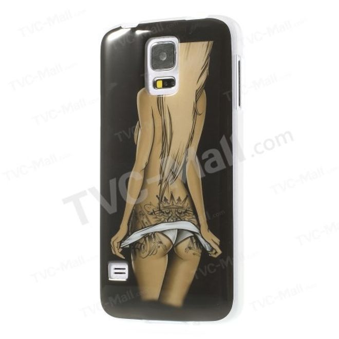 Samsung Galaxy S5 Elastisches Plastik Case mit Girl mit Tattoos