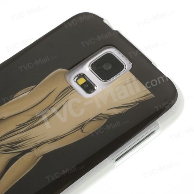 Samsung Galaxy S5 Elastisches Plastik Case mit Girl mit Tattoos