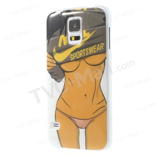 Samsung Galaxy S5 Elastisches Plastik Case mit Girl mit Shirt