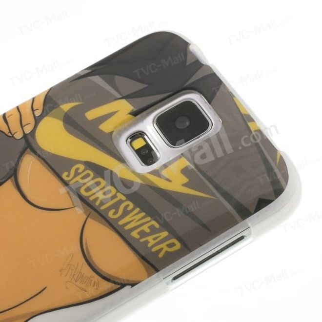 Samsung Galaxy S5 Elastisches Plastik Case mit Girl mit Shirt