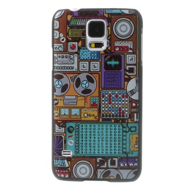 Samsung Galaxy S5 Hart Plastik Case mit kleinen Maschinen