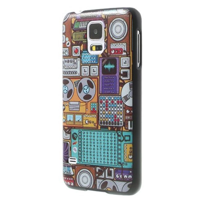 Samsung Galaxy S5 Hart Plastik Case mit kleinen Maschinen
