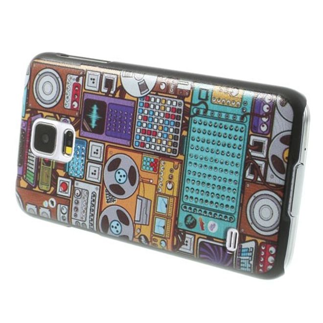 Samsung Galaxy S5 Hart Plastik Case mit kleinen Maschinen