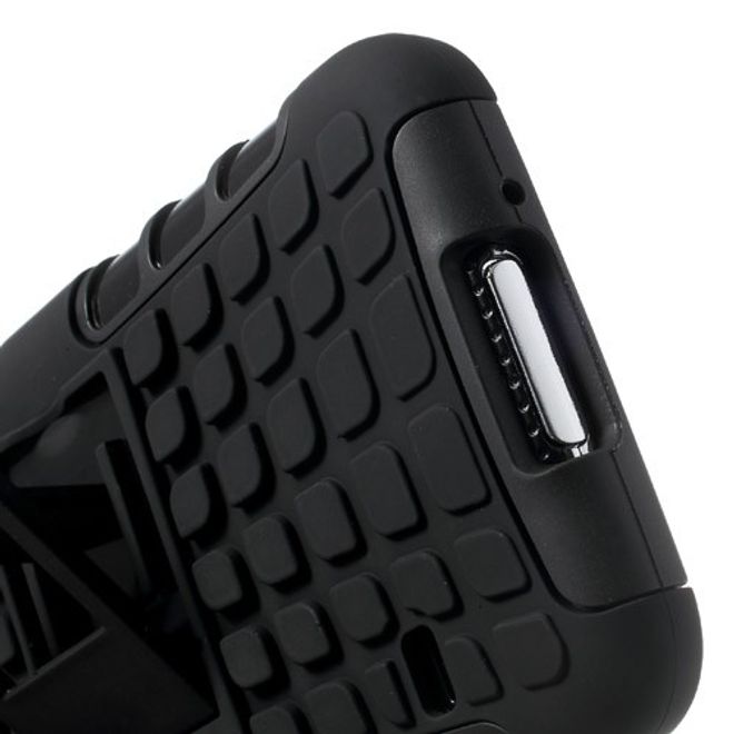 Samsung Galaxy S5 Rutschfestes, stabiles Plastik Case - schwarz