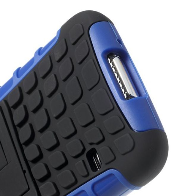 Samsung Galaxy S5 Rutschfestes, stabiles Plastik Case - blau