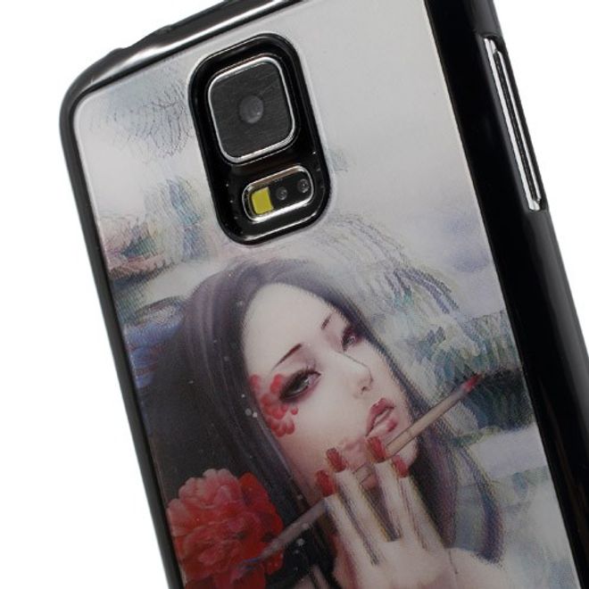 Samsung Galaxy S5 3D Effekt Plastik Case mit sexy Girl