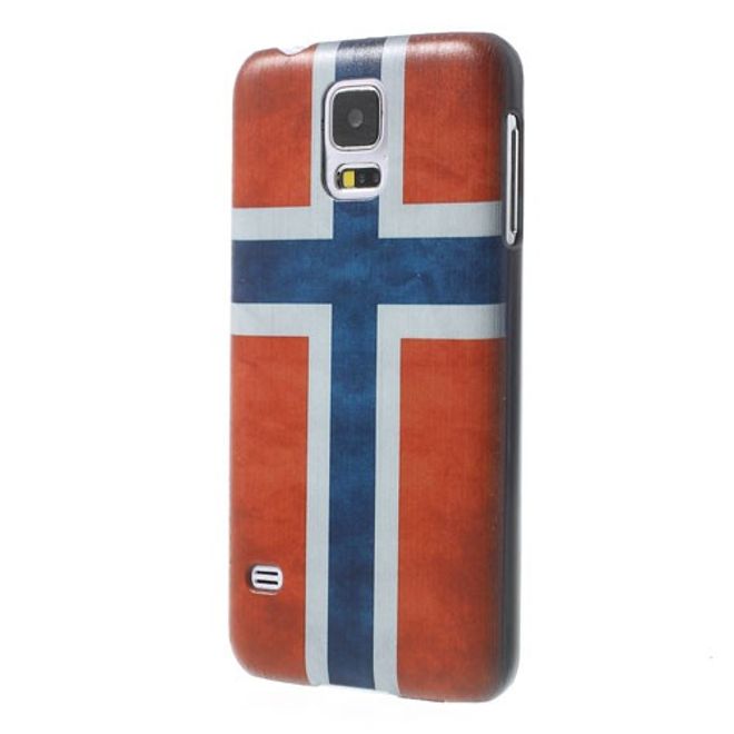 Samsung Galaxy S5 Hart Plastik Case mit Norwegen Nationalflagge